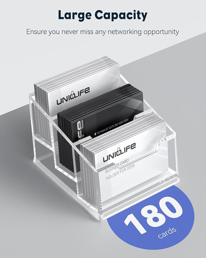 Uniclife Acrylic Business Card Holder - Image 4