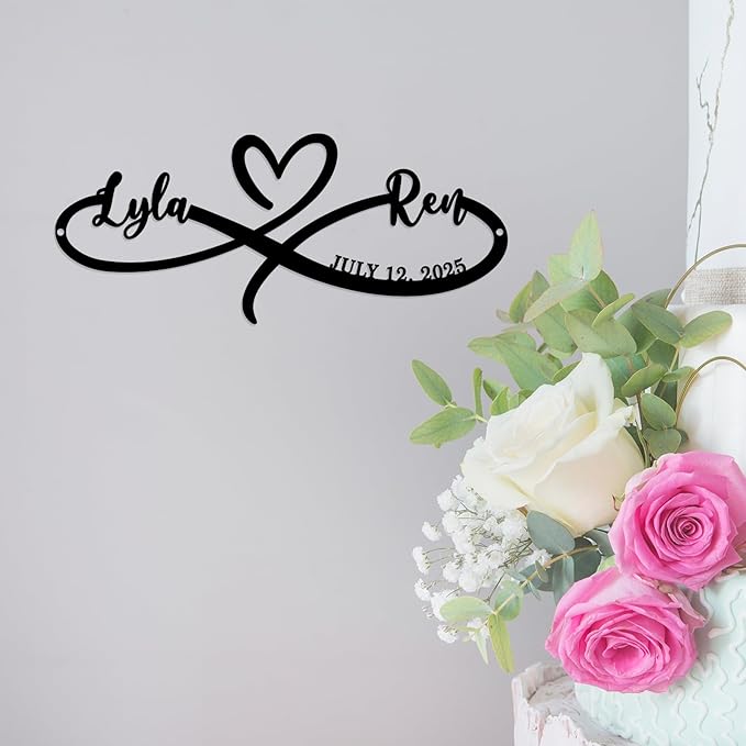 Metal Name Signs Personalized, Infinity Sign - Image 5