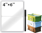 100Pcs Clear Large Labels for Storage Bins, 6x4 Inch Removable Labels, Large by JIEHENG