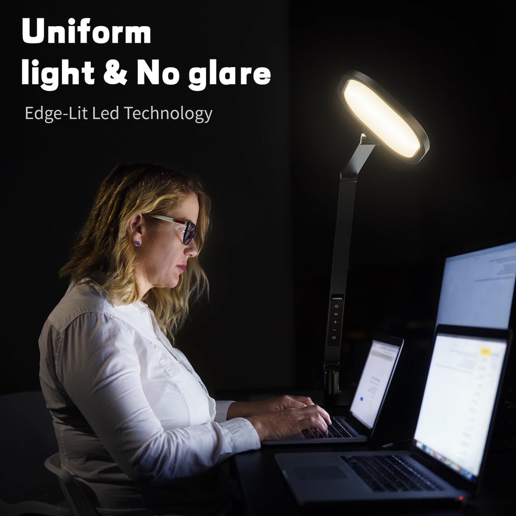litones led desk lamp for home office, soft, side view