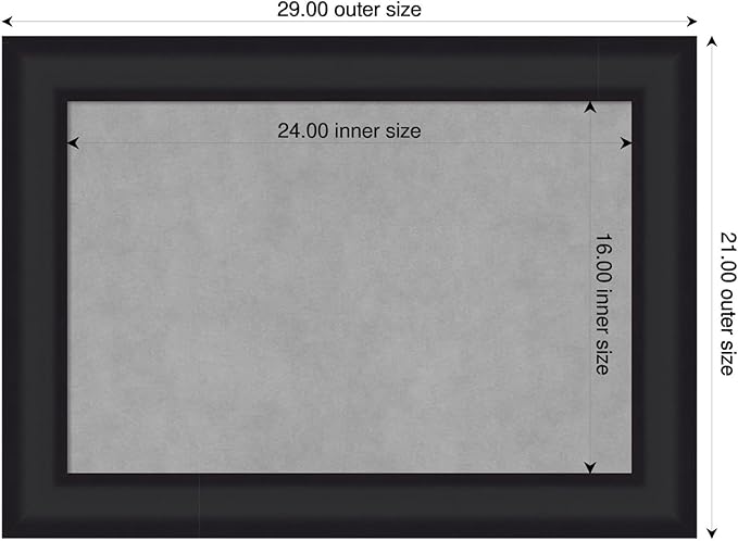 Amanti Art Black Framed Magnetic Board 21x29 Medium Vision Board - Image 2