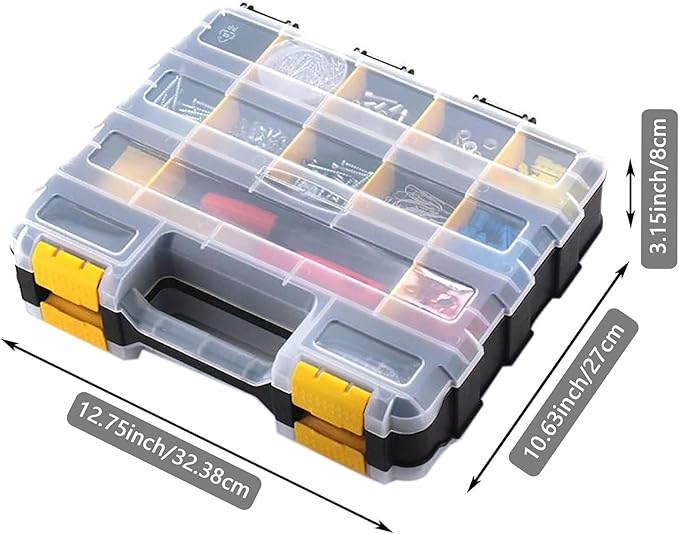 AIDY-PRO Hardware Organizer Box 34 Compartments Small Parts Organizer - Image 5