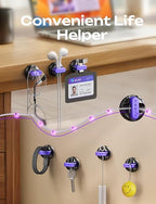 10-Pack Magnetic Cable Clips Cord Holder, LISEN Office Desk Organizers and - Image 7