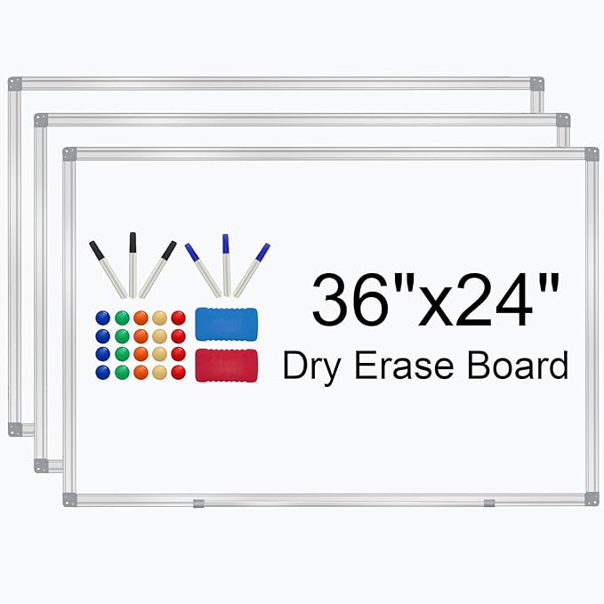H-Qprobd 3' x 2' Whiteboard Dry Erase White Board by H-Qprobd