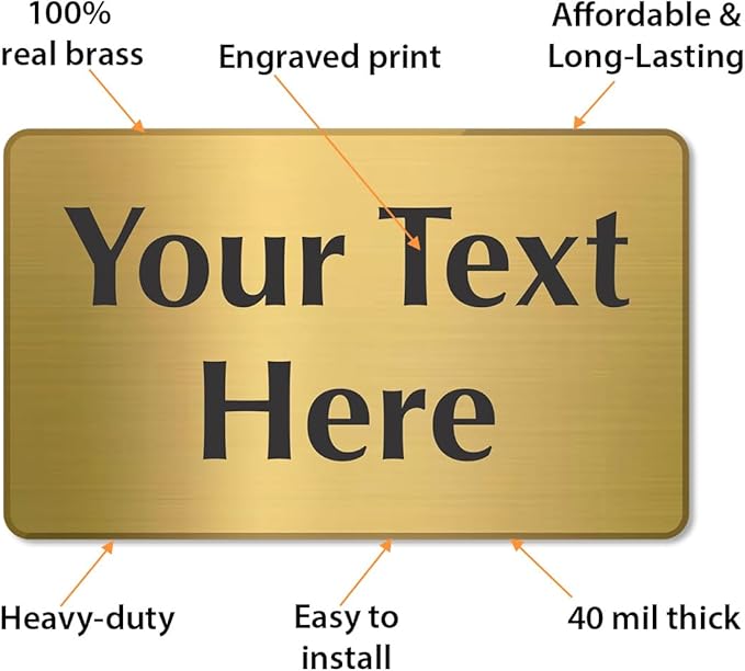 SmartSign Custom Brass Sign - Image 3