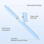 FIOVER Colored Pens, 12 Pack Colorful Gel Pens, Quick-Dry 0.7mm Medium Point - Image 4
