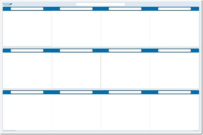 Sky Blue 12 Section Task, Objective and Goals Planning System Horizontal 24" - Image 2