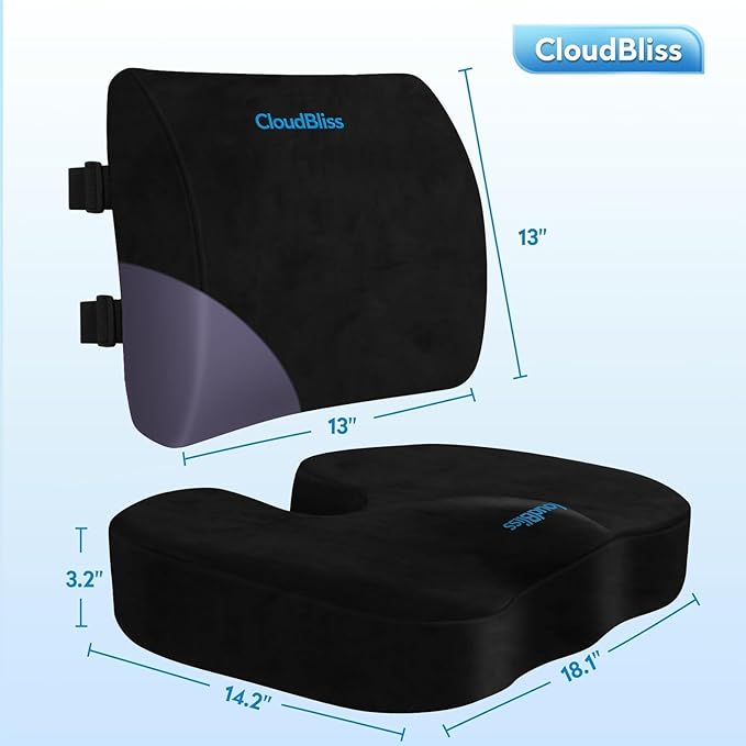 CloudBliss Seat Cushion, Office Chair Cushion, Car Seat Cushions, Lumbar - Image 2