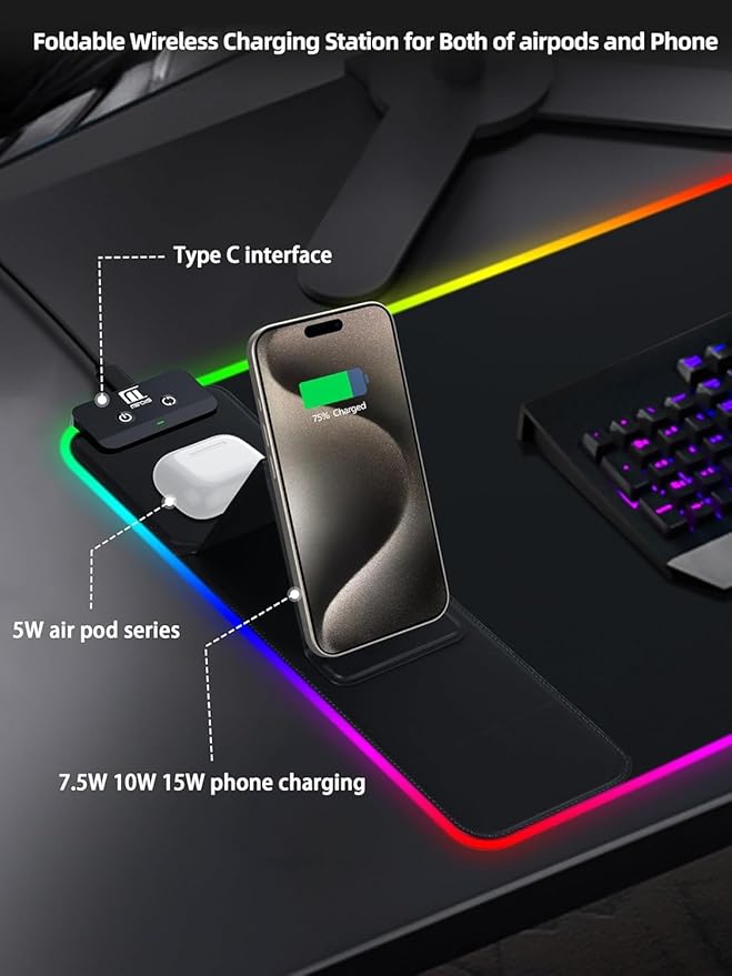 XXL Mouse Pad with Phone Holder - Image 4