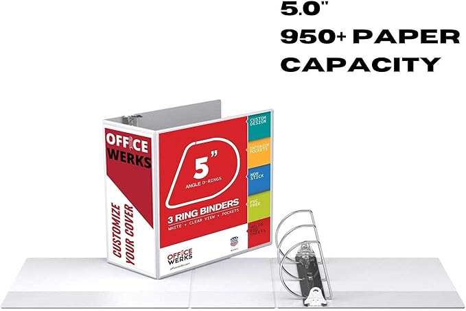 3 Ring Binder, Professional D Ring 5 Inch, Presentation Folder - Image 2