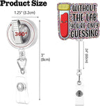 Sixrip Without The Lab You‘re Only Guessing Badge Reel Retractable Glitter - Image 2