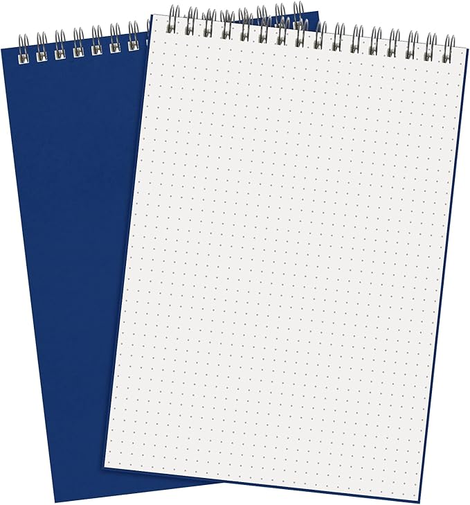 Engrowtic Dot Grid Notebook Top Spiral Notebook A5 Size Bullet Dotted Paper by Engrowtic