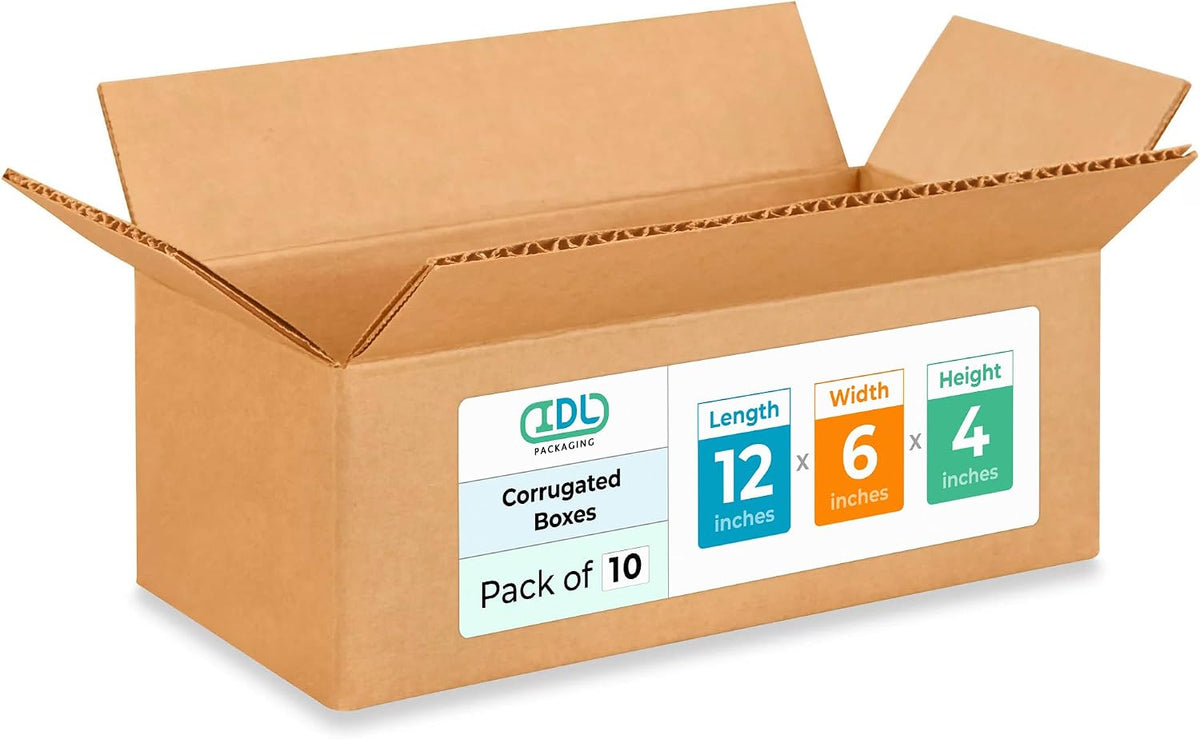 Medium Moving & Shipping Boxes 12x6x4 inches