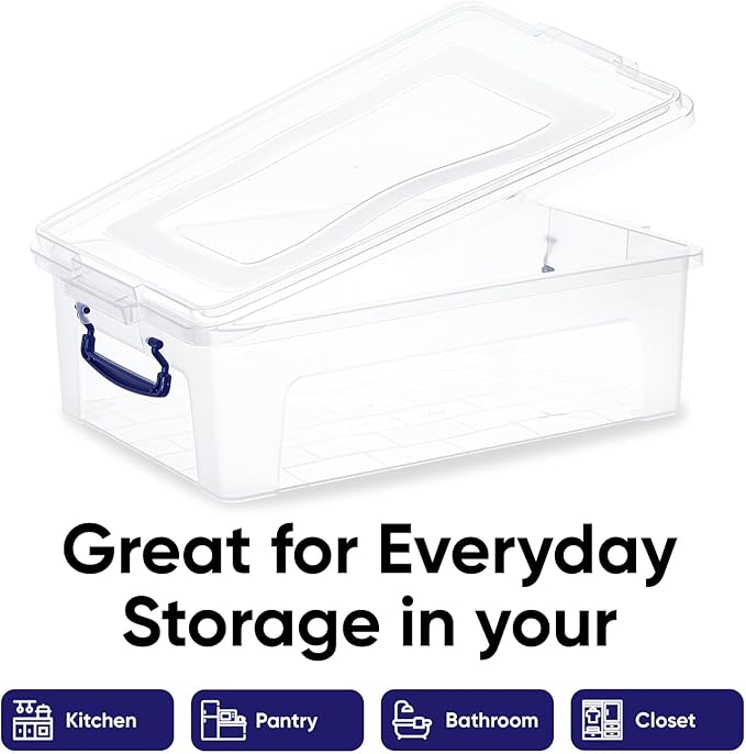 Superio Storage Bins with Lids, Stackable Totes, BPA Free, Odor Free, Organizer - Image 5