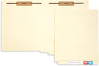 Blue Summit Supplies 50 End Tab Fastener File Folders, Heavy Duty, Manila | Heavy-duty 14pt, reinforced end tab, letter size, 2 prong bonded fasteners, for reports, files, and office records