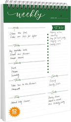 Weekly Planner Notebook, To Do List Notepad by CHARMGIFTBOX