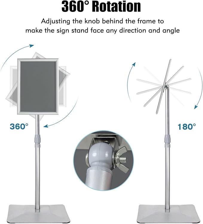 Golemas Adjustable Sign Stand for Display, - Image 3