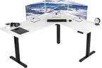 VIVO Electric Corner 63 x 55 inch L-Shaped Standing Desk, Memory Height by VIVO