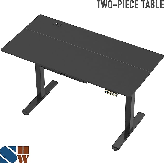 SHW 55 x 28 Inches Electric Height Adjustable Standing Desk - Image 9