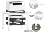 Lerliuo Under Desk Printer Stand, 2-Tier Industrial Mobile Printer Table - Image 6