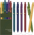UIXJODO Gel Pens, 6 Pack Gold Retro 0.5mm Black Ink Pens Fine Point Smooth by UIXJODO