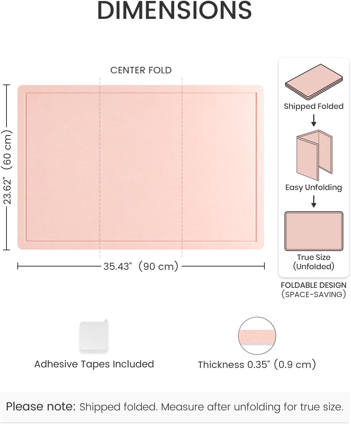 Fluxynara Felt Bulletin Board,35.4"x23.6", Pink