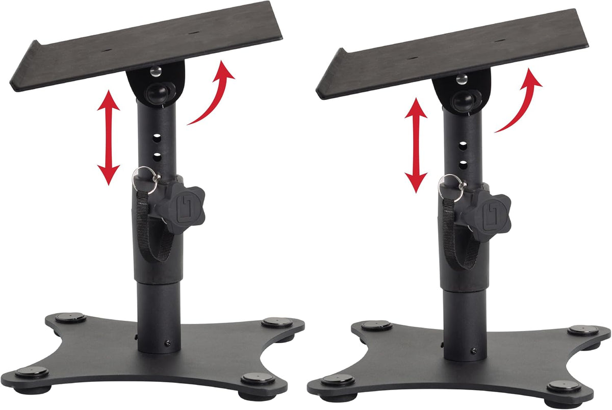Gator Frameworks Desktop Studio Monitor and Speaker Stands with EVA Foam Padd...