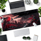 Riverside Full Moon Desk Pad Black Red Desk Mat Japanese Anime Extended XXL - Image 2