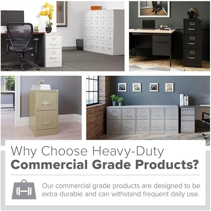 Scranton & Co 4-Drawer 22" Deep Letter Filing Cabinet in Black, Office - Image 8