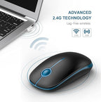 Vssoplor Wireless Mouse, 2.4G Slim Portable Computer Laptop Mouse - Image 4