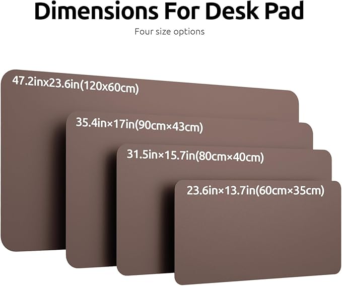 YSAGi Leather Desk Protector, Office Mat, Large Mouse Mat, Non-Slip PU Leather - Image 8
