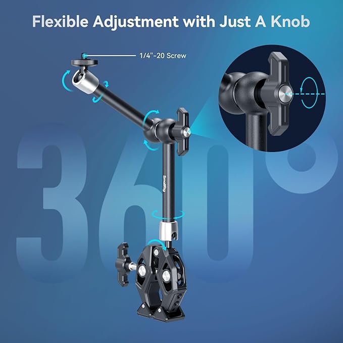SMALLRIG Magic Arm Clamp Kit, Camera Mount Articulating Friction Arm w Super - Image 6