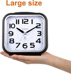 Tinload 5.5" Large Analog Alarm Clock Silent Non Ticking, Gentle Wake, Beep - Image 2