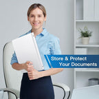 0.5-inch 3-Ring Binder with 2 Interior Pockets, 0.5'' Basic Binders Holds US - Image 7