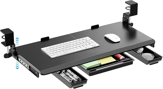 OUKMIC Large Height Adjustable Keyboard Tray by OUKMIC