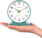 Tinload 4.5" Antique Retro Analog Alarm Clock, Small Silent Bedside Desk Clock - Image 3