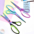 8.5" Scissors All Purpose, Titanium Coating Sharp Blade, Soft Comfort-Grip - Image 2