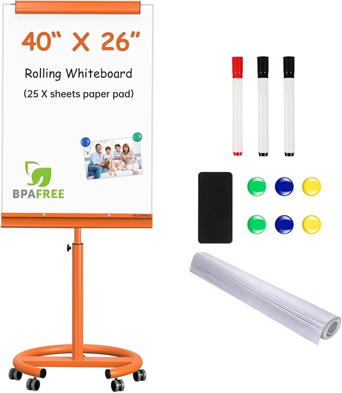 TSJ OFFICE Rolling Whiteboard Standing by TSJOFFICE