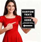 Custom Sign Left or Right Arrow, Glow in the Dark/Reflective Option, - Image 2