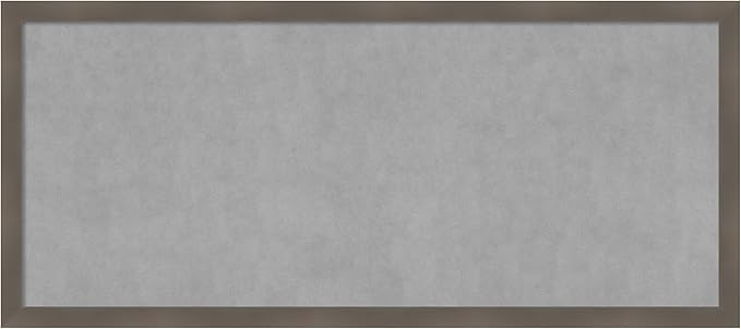 Amanti Art Grey Framed Magnetic Board 22x50 Oversize Vision Board by AmantiArt