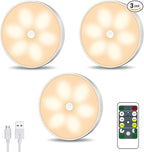 Warm Color LED Closet Lights Motion Sensor Step Light, USB Rechargeable Battery by BringYouWarmLightingCare