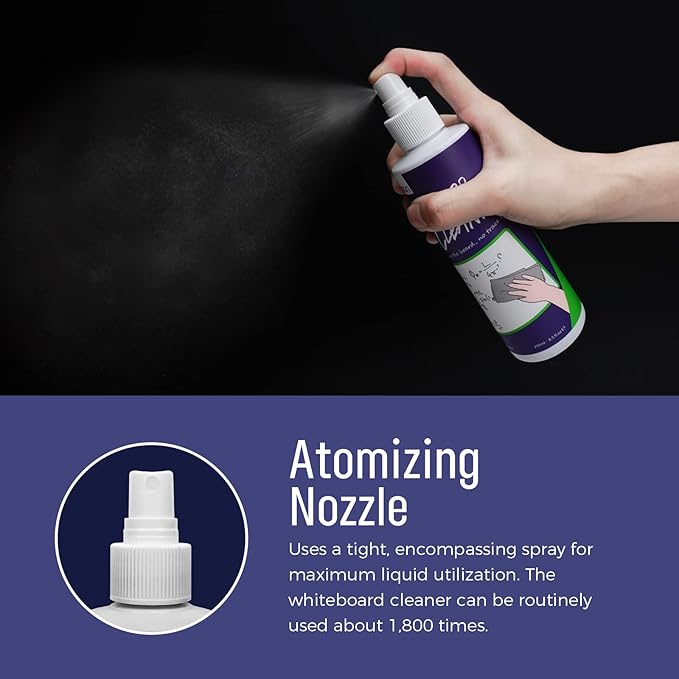 loukin Non-Toxic Whiteboard Cleaner, 8.5 fl oz Dry Erase Board Cleaner - Image 4