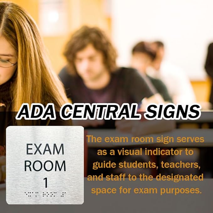 Exam Room Sign 6" x 6" Numbers 1-5 - Image 6