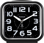 Tinload 5.5" Large Analog Alarm Clock Silent Non Ticking, Gentle Wake, Beep by Tinload