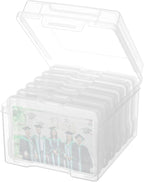 COSICS Photo Storage Box 5" x 7", Extra Large Transparent Plastic Photo by Cosics