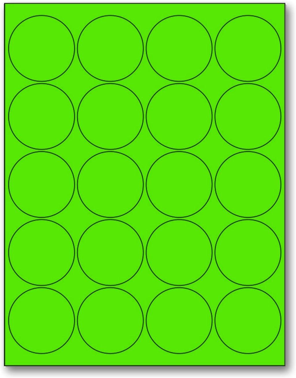 NextDayLabels - 8-1/2 x 11 Neon Color High Light Fluorescent Labels