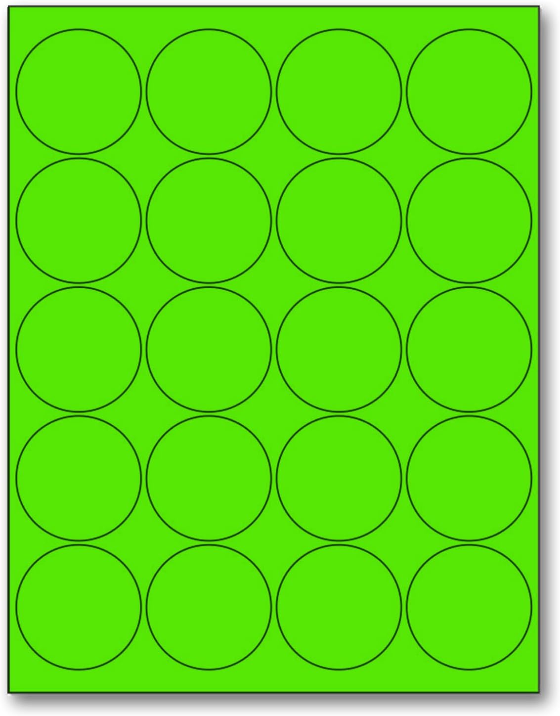 NextDayLabels - 8-1/2 x 11 Neon Color High Light Fluorescent Labels