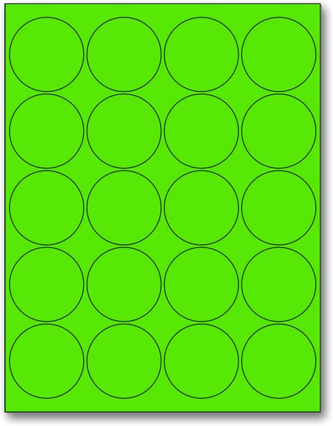 NextDayLabels - 8-1/2 x 11 Neon Color High Light Fluorescent Labels by NextDayLabels