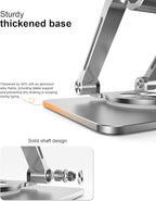 Tablet Stand Holder with Thickened 360°Rotating Base Dual Rod Adjustable - Image 5