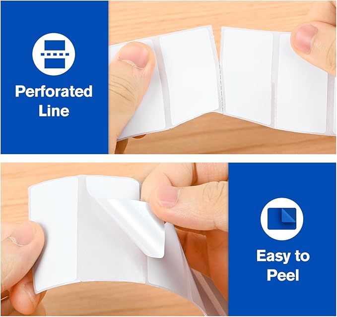 L LIKED 1" x 2" Blank Removable Labels - Image 4